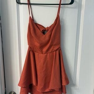 Fashion Nova Rust Romper